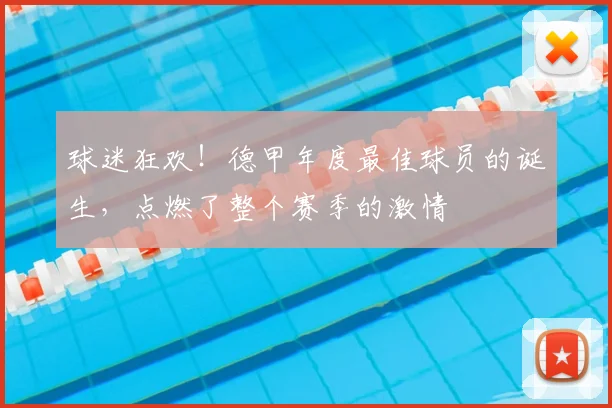 球迷狂欢！德甲年度最佳球员的诞生，点燃了整个赛季的激情